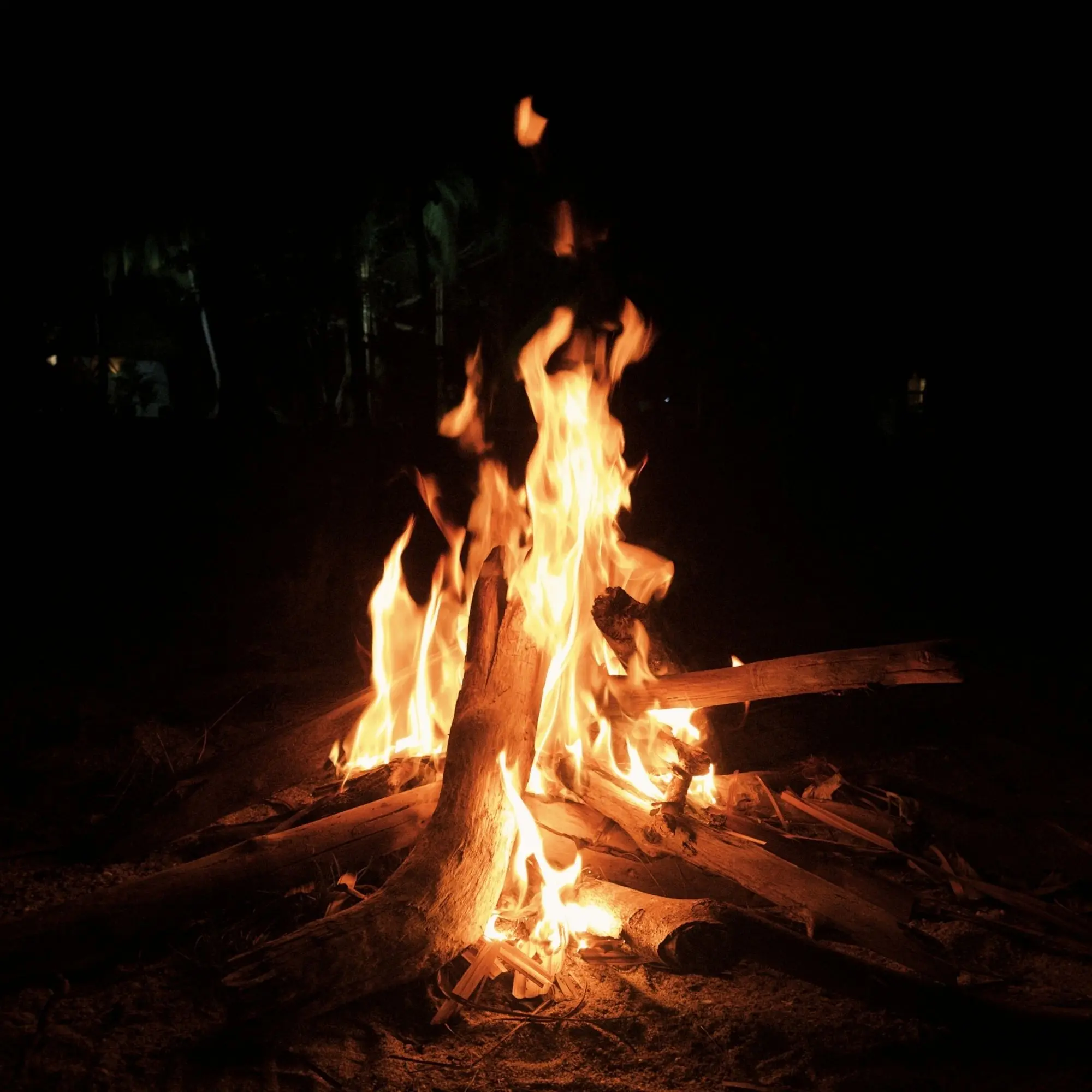 Fogata en la playa, fuego bajo el cielo abierto – Genn Tayrona