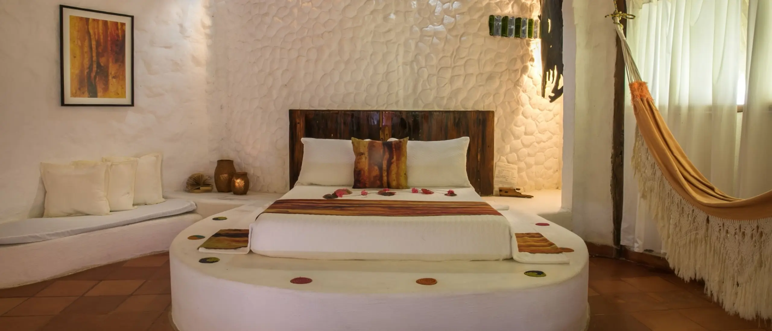 Terraza privada – hamaca y jardín – Playa la Roca By Genn